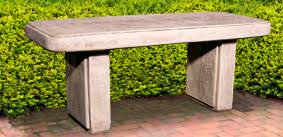Bench, Concrete, Traditional 1-Piece (H-2803)