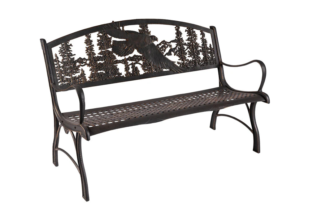 Bench, Cast Iron, Painted Sky