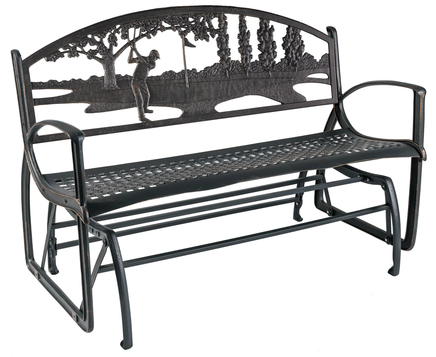 Bench, Cast Iron, Glider (Painted Sky)