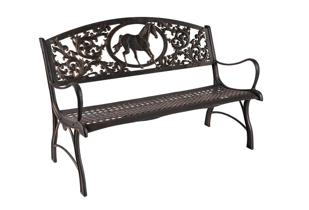 Bench, Cast Iron, Painted Sky