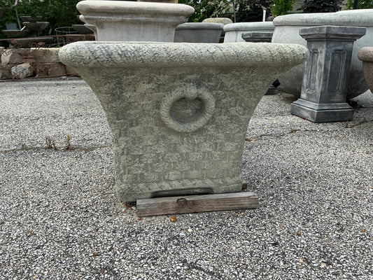 Planter, Concrete, Weavers Basket