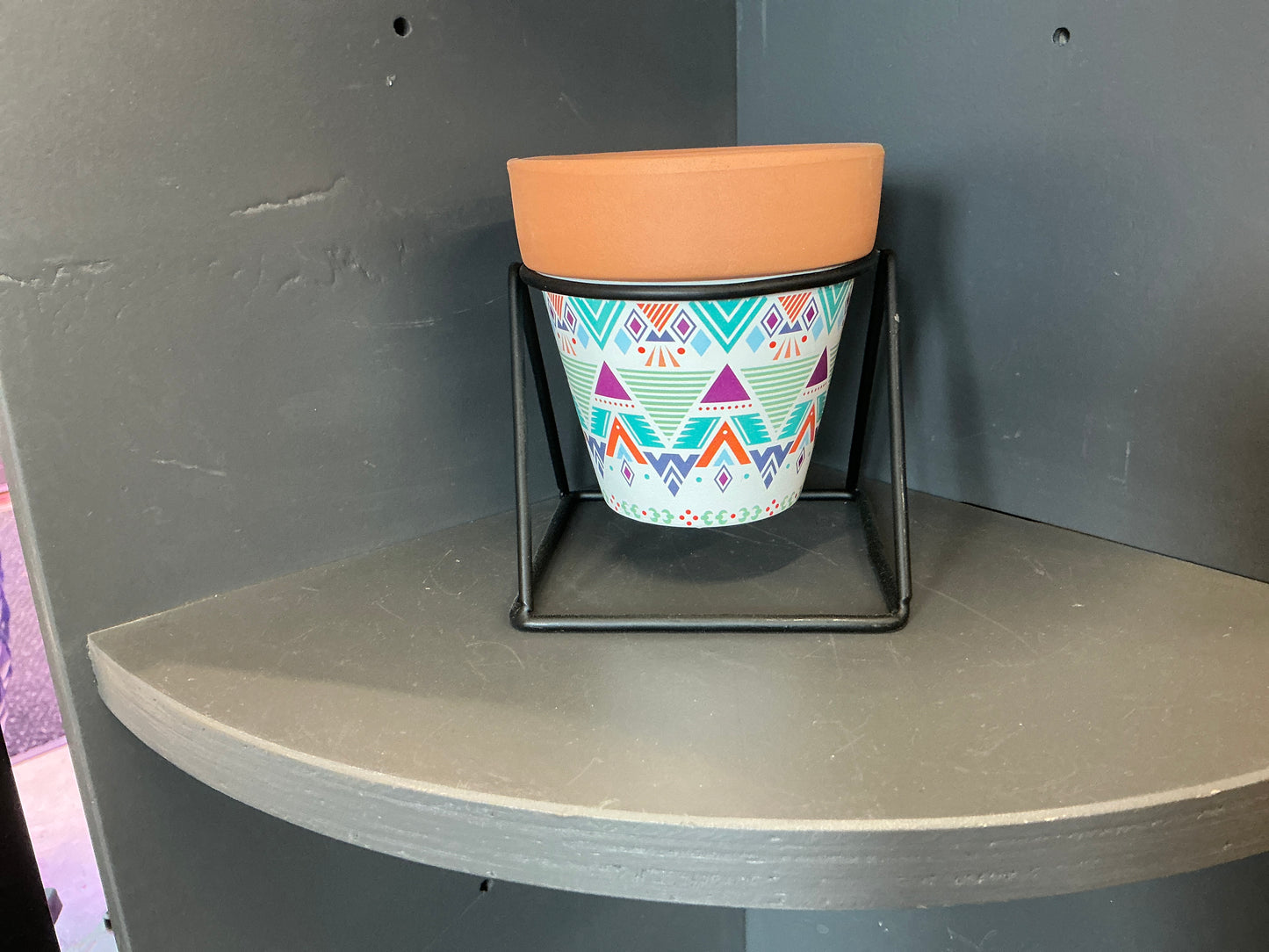 Planter, Terra Cotta, Mila Wrap w/ Stand