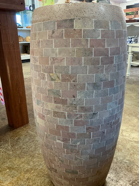 Planter, Glazed, Smooth Tile Round