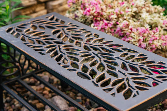 Bench, Cast Iron, Backless (Painted Sky)