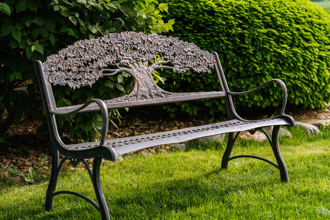 Bench, Cast Iron, Painted Sky