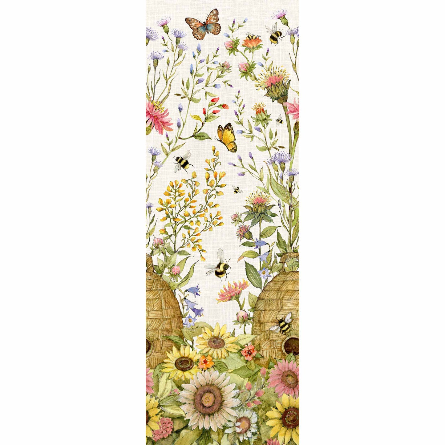 Sculpture- Art Pole, Bees & Blossoms