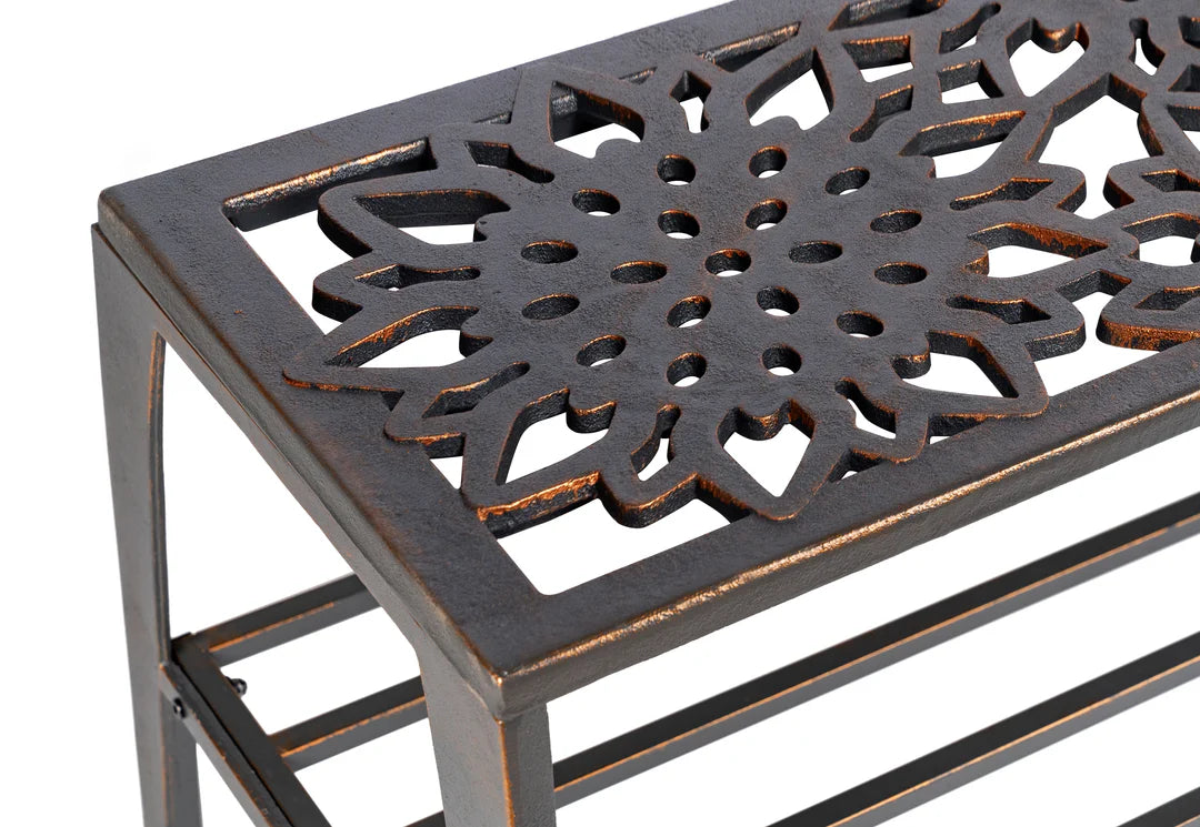 Bench, Cast Iron, Backless (Painted Sky)