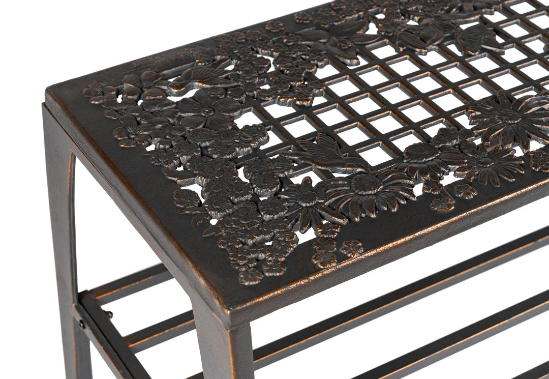 Bench, Cast Iron, Backless (Painted Sky)